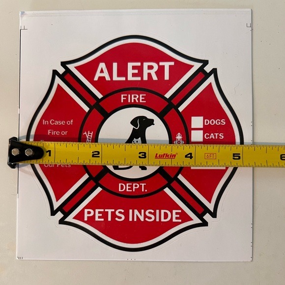 Pet Alert Fire Rescue Sticker - Picture 2 of 7